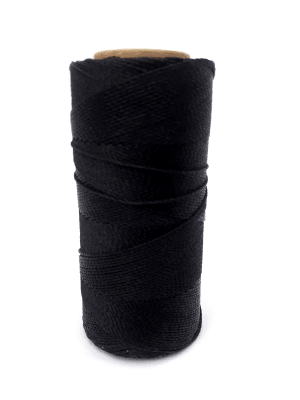 Hilo Poliéster Encerado Torcido Negro (Rollo)