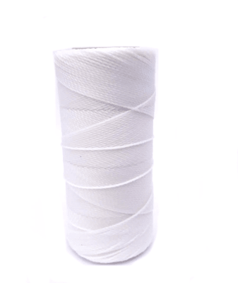 Hilo Poliéster Encerado Torcido Blanco (Rollo)