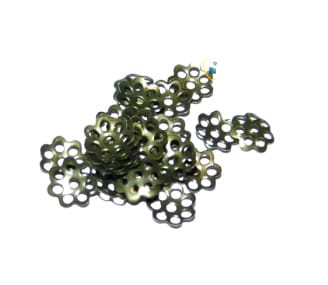 Casquete Bronce Envejecido Verde 4 a 6mm (10 Pares)
