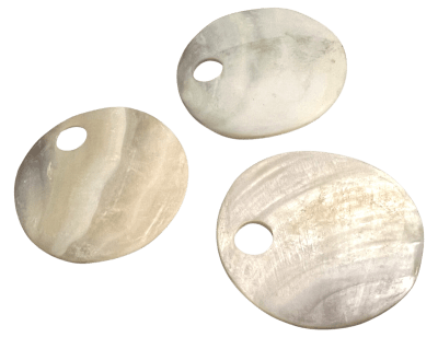 Colgante Madre Perla Crema Redondo 4,5cm (Unidad)1