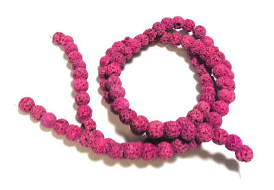 Magma Natural Redondo 8mm Fucsia (Tira)1