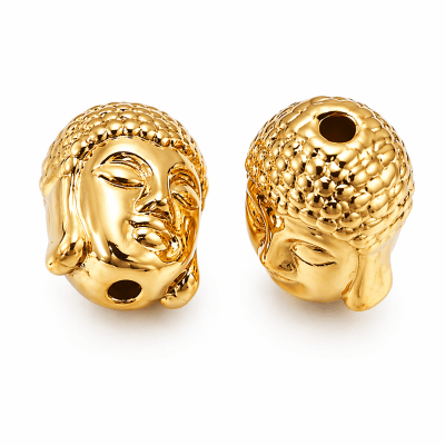 Divisor Bañado Oro Cabeza Buda 11x9x8mm (Unidad)