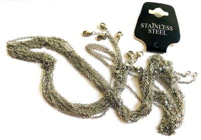 Cadena Acero Quirúrgico Delgada 45cms (Tira)1