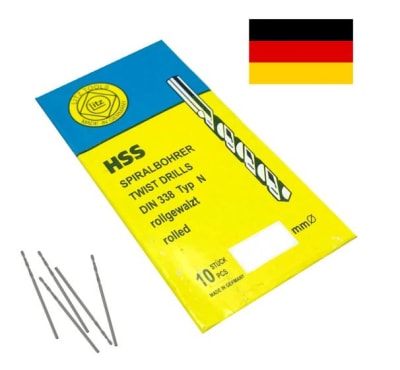 Broca Acero Rápido Alemana 0.6mm (10 Unidades)