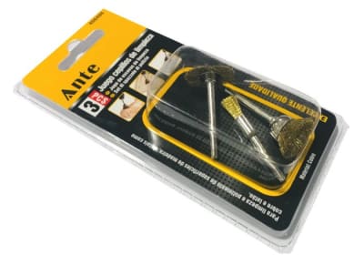 Set 3 Escobillas Metal  + Mandriles (Set)