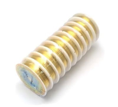 Alambre Cobre Extra Fino 0.3mm Dorado (Rollo)