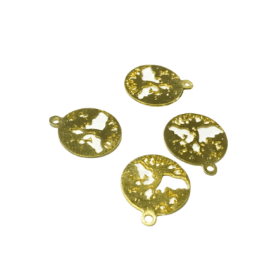 Colgante Chiche BAÑO ORO 18K Árbol de la Vida 12mm (Unidad)1
