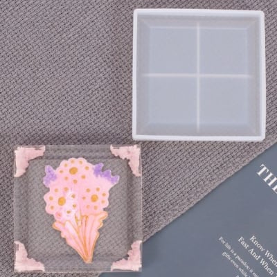 Molde Silicona Posa Vasos Cuadrado (Unidad)1