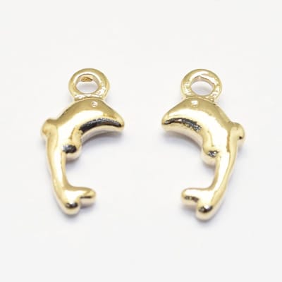 Colgante Chiche Bañada Oro 18K Delfin 11mm (Unidad)2