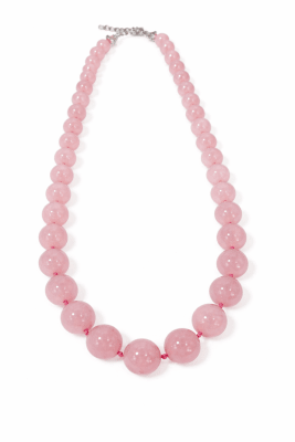 Cuarzo Rosa Natural Graduado Redondo  (Tira)1