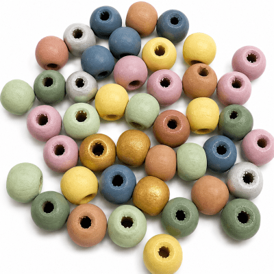 Cuentas de Madera Colores Mate Lisa Redonda 10mm (Pack)