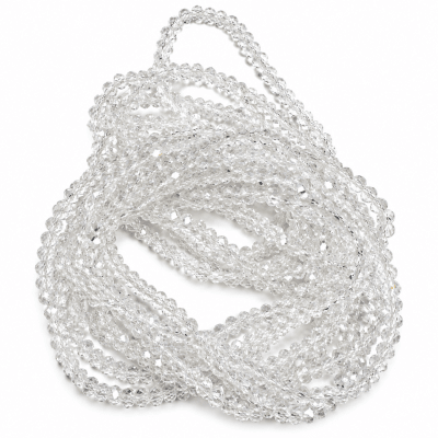 Cristal Transparente Rondelle 4x3mm (Tira)