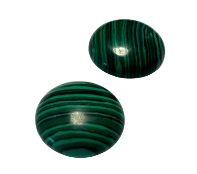 18mm Malaquita Reconstituída Coubuchón Redondo (Un)