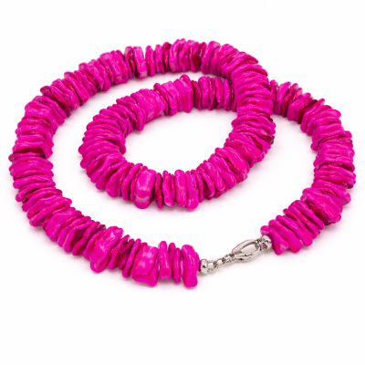 Madre Perla Natural Chips Fucsia (Tira)