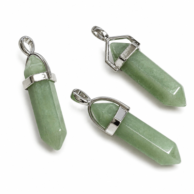 Colgante Aventurina Verde Punta 35mm (Unidad)