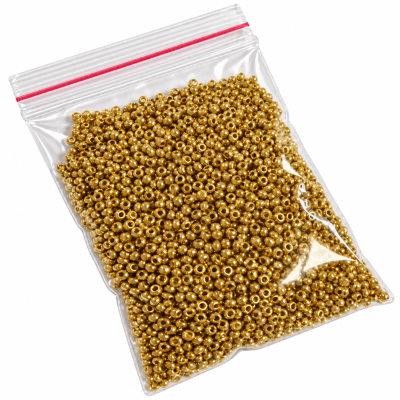 Mini Mostacillón Gold Claro 2mm (50 gramos)1