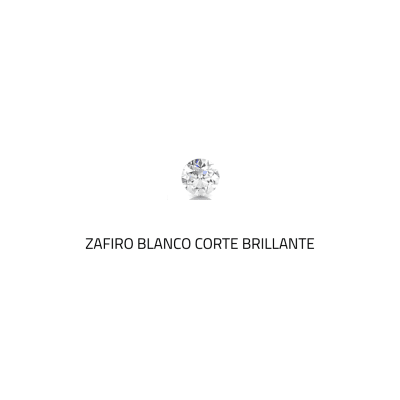 ZAFIRO BLANCO CORTE BRILLANTE REDONDO 3 mm