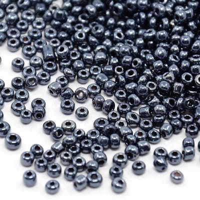 Mini Mostacillón Hematite 2mm (50 gramos)