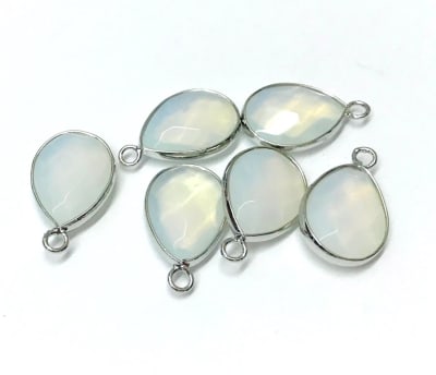 Colgante Piedra Luna Gota Facetada 22x18mm (Unidad)1