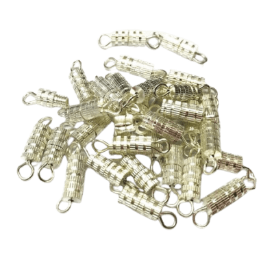 Broche Plateado Tambor 8mm (10 Unidades)