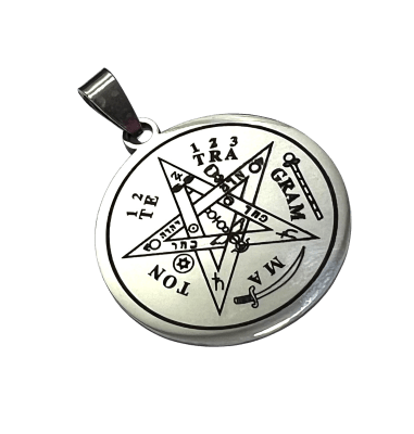 Colgante Tetragramatón Acero Quirúrgico 3cms (Set)