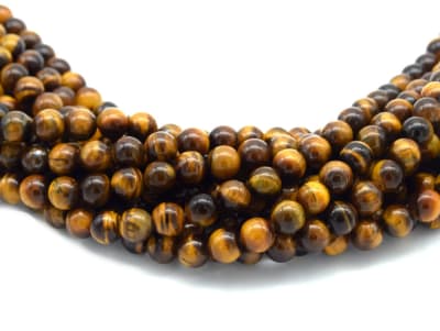 Ojo de Tigre Natural 4mm Redondo (Tira)