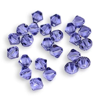 Bicono Punta Swarovski Tanzanita 4mm (6 Unidades)1