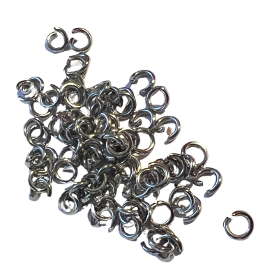 Argolla Acero Quirúrgico Gruesa 6mm (50 Unidades)