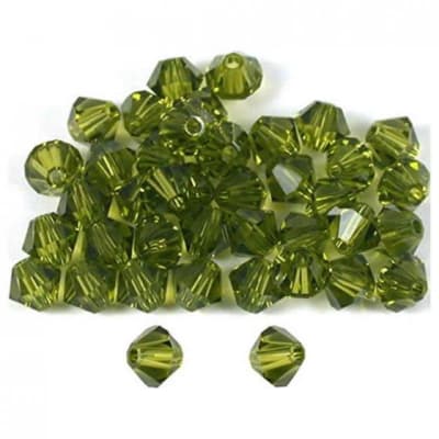 Bicono Punta Swarovski Olivine 6mm (6 Unidades)