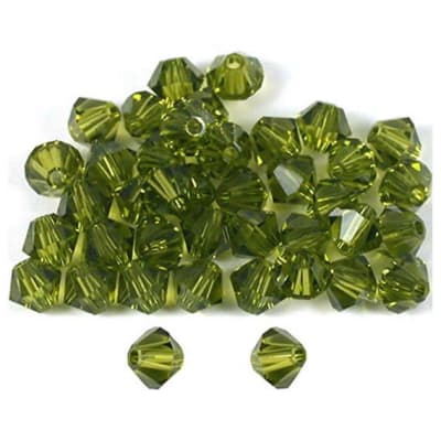 Bicono Punta Swarovski Olivine 4mm (6 Unidades)