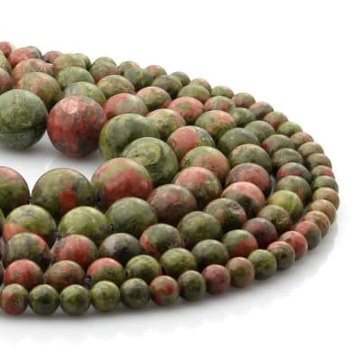 Unakite Natural 4mm Redondo (Tira)1