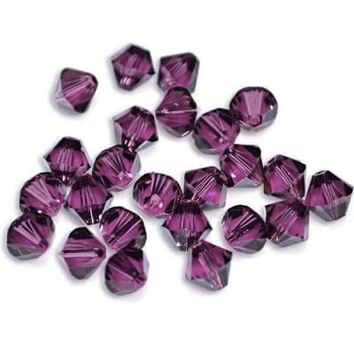 Bicono Punta Swarovski Amatista 4mm (6 Unidades)