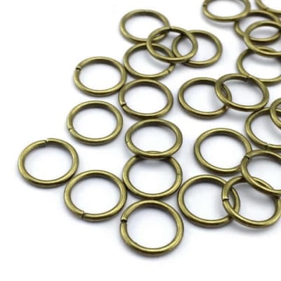 Argolla Metal Color Bronce Envejecido Redondo 6mm (20 gramos)