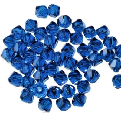 Bicono Punta Swarovski Capri Blue 6mm (6 Unidades)