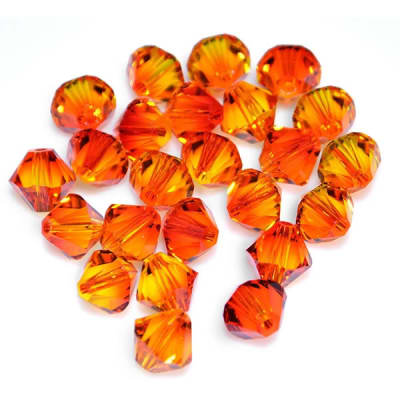 Bicono Punta Swarovski Opalo Fuego 4mm (6 Unidades)