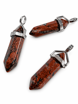 Colgante 35mm Jaspe Brecc Punta (Unidad)