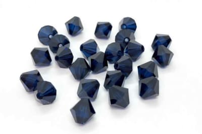 Bicono Punta Swarovski Dark Indigo 6mm (6 Unidades)