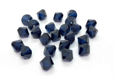 Bicono Punta Swarovski Dark Indigo 4mm (6 Unidades)
