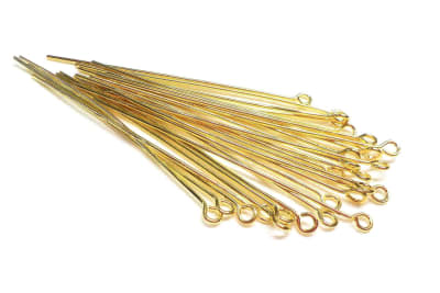 Vástago Metal Dorado Argolla 5cms (10 Pares)1