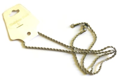 Cadena Acero Quirúrgico Tourbillón Nudo 55cms Nº1 (Tira)1