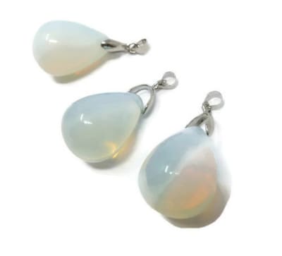 Colgante Piedra Luna-Opalina Gota 18x13mm (Unidad)