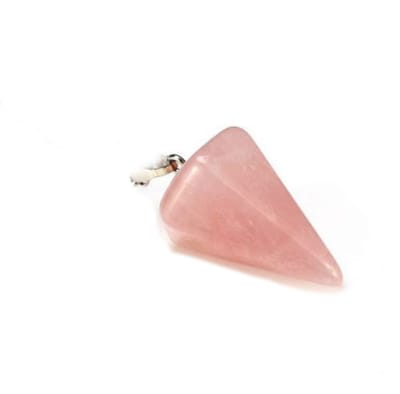 Colgante Cuarzo Rosa Péndulo 24mm (Unidad)