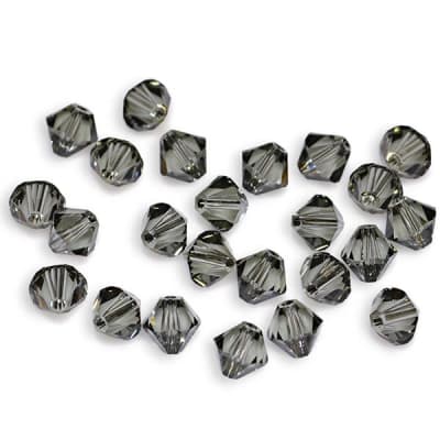 Bicono Punta Swarovski Diamante Negro 6mm (6 Unidades)
