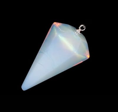 Colgante Piedra Luna-Opalina Péndulo 24mm (Unidad)