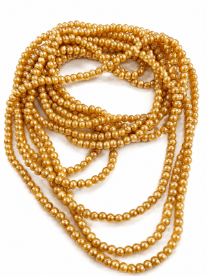 Perla Vidrio 6mm Gold Redondo (Tira)