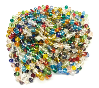 Cristal Mix Rondelle 7x6mm Extra Largo (Tira)