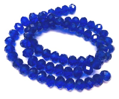 Cristal Royal Blue Rondelle 10x8mm (Tira)