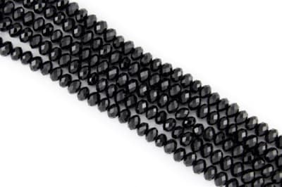 Cristal Jet-Negro Rondelle 3x2mm (Tira)