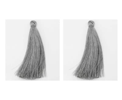 Borla Seda Gris Nº2 (Par)
