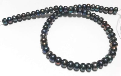 Perla Natural Botón Peacock 8-9mm (Tira)1